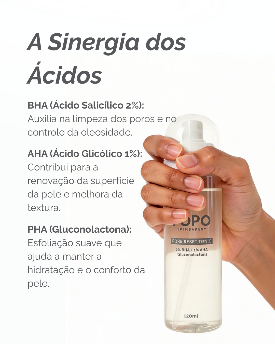 Tônico para Acne/Poros - Pore Reset Tonic - 2% BHA + 1% AHA +
